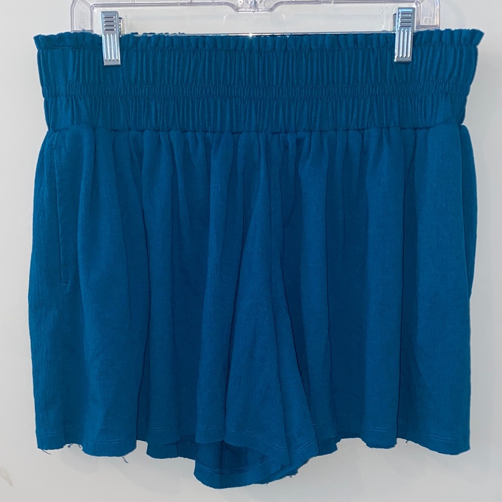 5/$50 Terra & Sky Women's High Waist Teal Shorts Stretch Size 0X